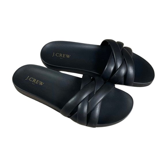 J Crew Puffer Slides Black Size 10 - Picture 5 of 5